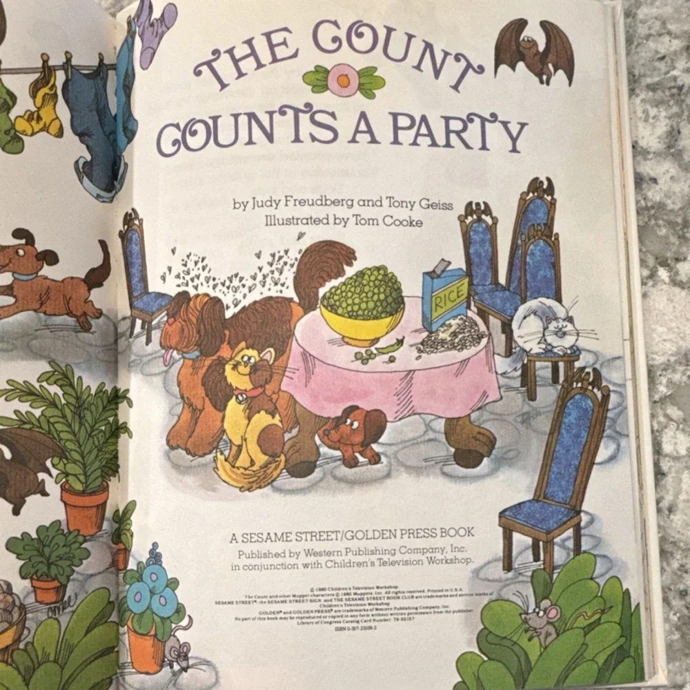 Vintage, 1980, The Count Counts a Party, Hardcover, Freudberg‎ & Geiss